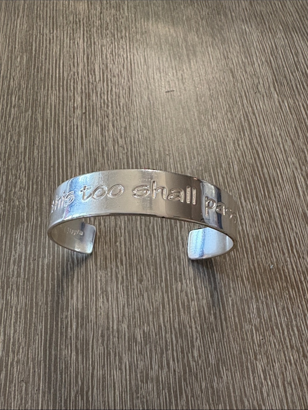 Rustic Cuff Silver Inspirational Cuff Bracelet
